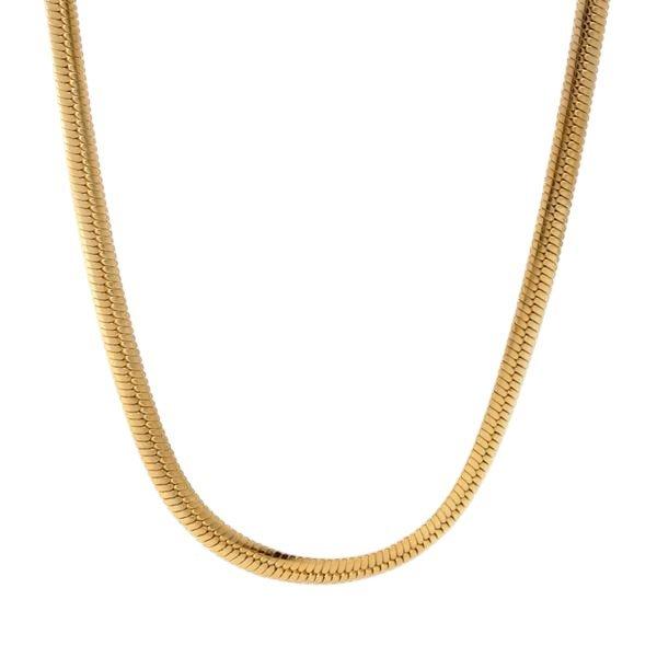 King Ice 5mm Thick Herringbone Chain - Gold - GOLD